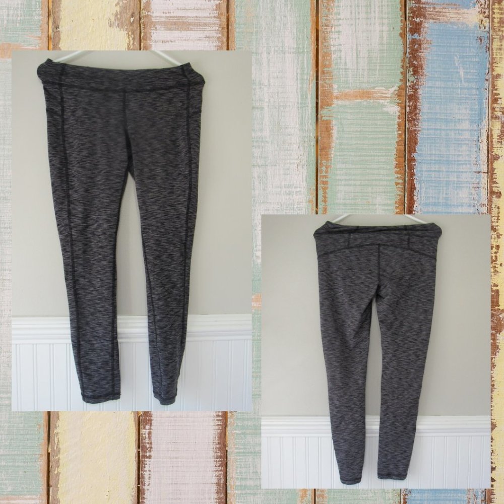 LL BEAN BLACK & GREY LEGGINGS